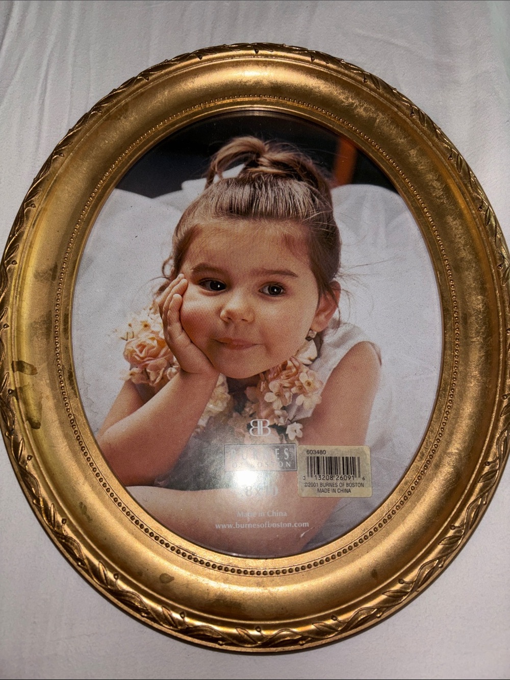 Burnes Of Boston Gold Oval Embossed Picture Frame 8x10